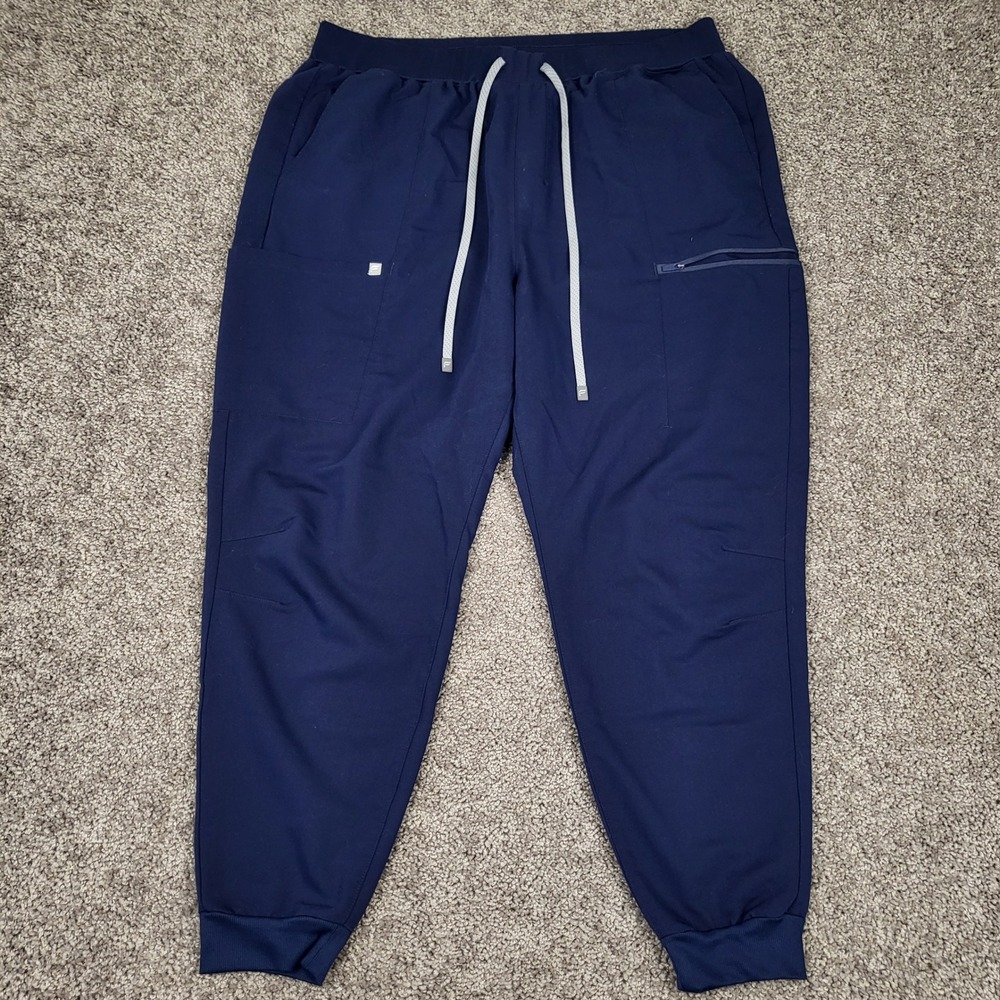 Fabletics Joggers Womens 2X Navy Blue Excellent Performance Tapered Tech Pants